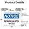 Signmission Demineralized Water, 14 in W x Rectangle, Aluminum OS-2PACK-NS-A-1014-L-10972 - alternate 7